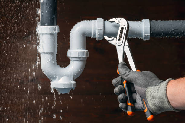 Professional Water Line Repair technician working in Monroe Center, IL